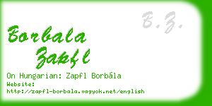borbala zapfl business card